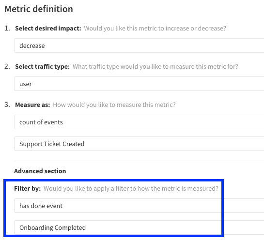 Applying Metric Filters
