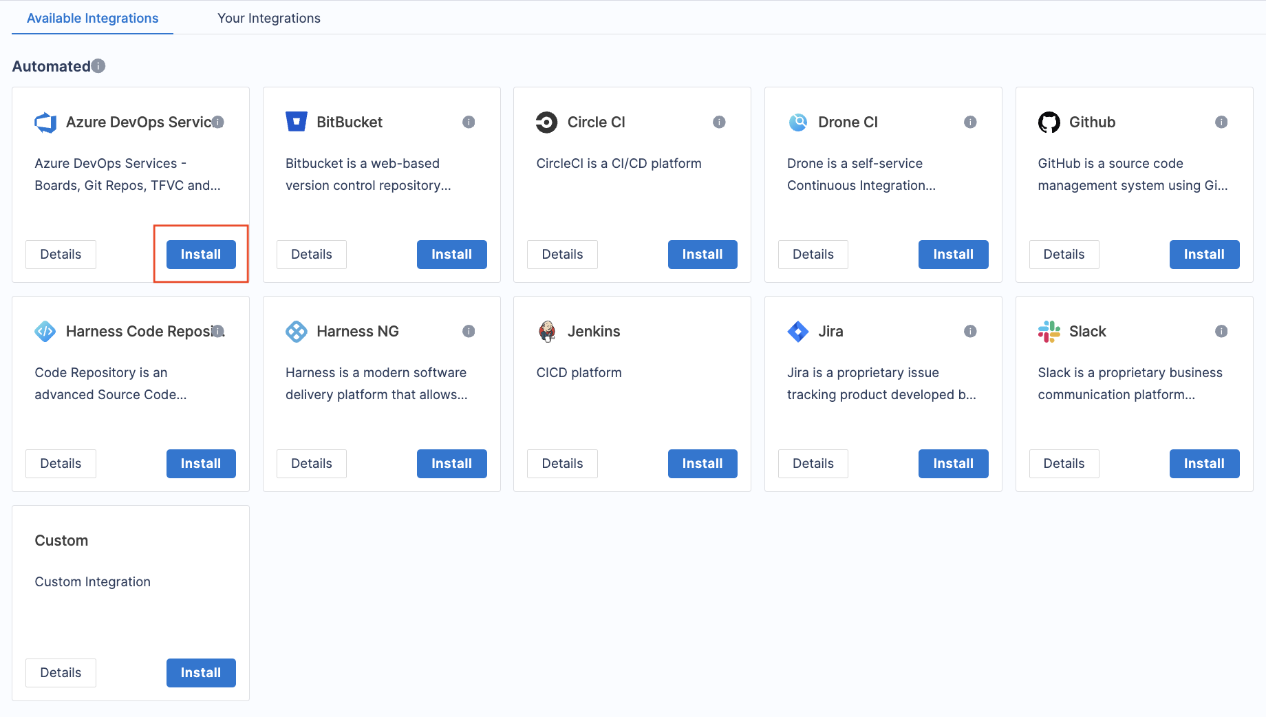 Install the Azure DevOps Services Integration